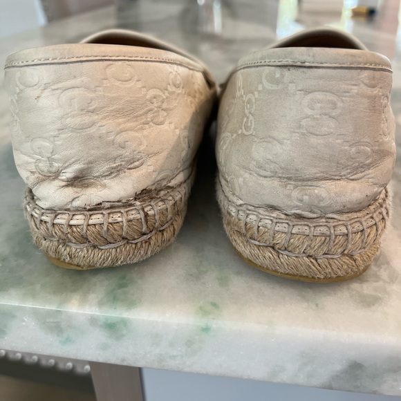 GUCCI GG CANVAS & LEATHER ESPADRILLE - Picture 7 of 12